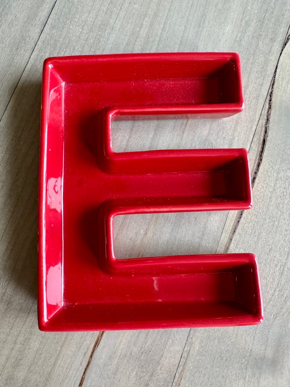 Red Letter “E” Tray Accessory